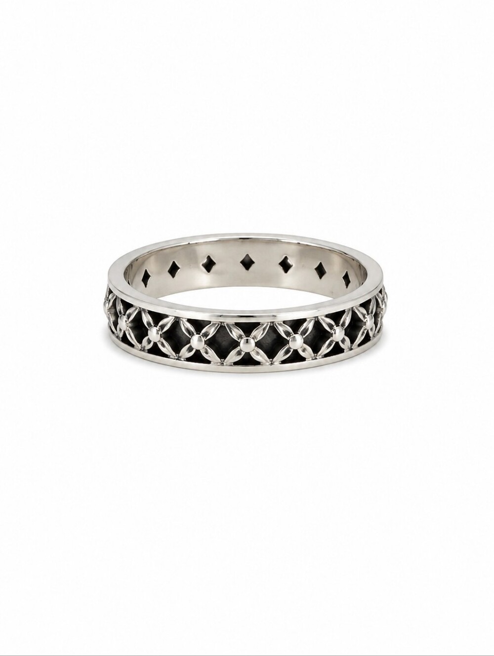 BRIGHTON Lattice Criss Cross Crystal Stackable Band Ring